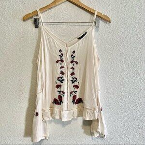 American Eagle Cold Shoulder Bell Sleeve Top